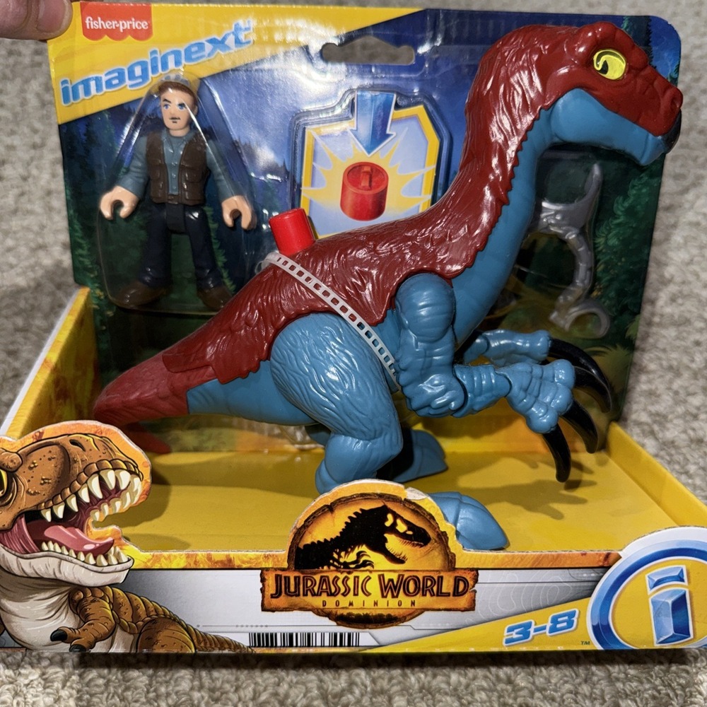 Fisher-Price Imaginext ~ Jurassic World Dominion ~ Therizinosaurus & Owen ~ New